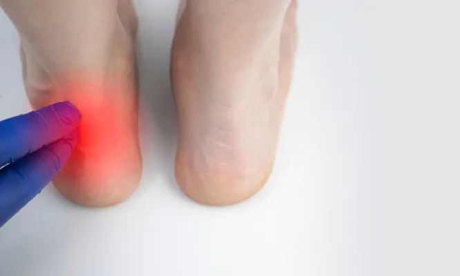 demonstration of the area of pain