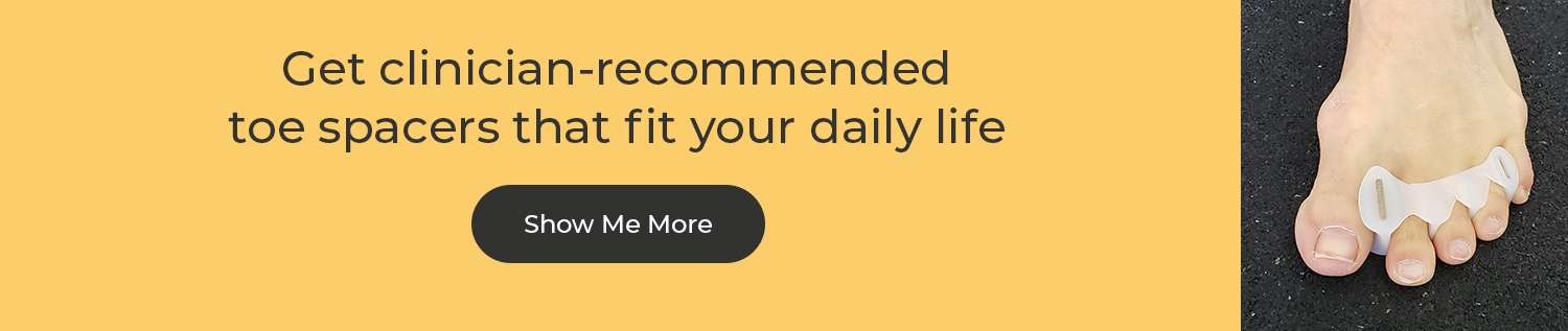 Get clinicians-recommended toe spacers banner